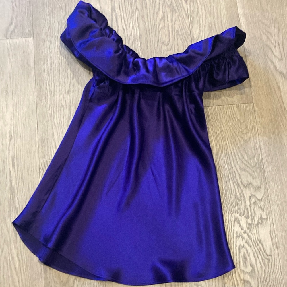 Black Halo Purple satin top